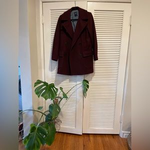 Burgundy Gap Peacoat